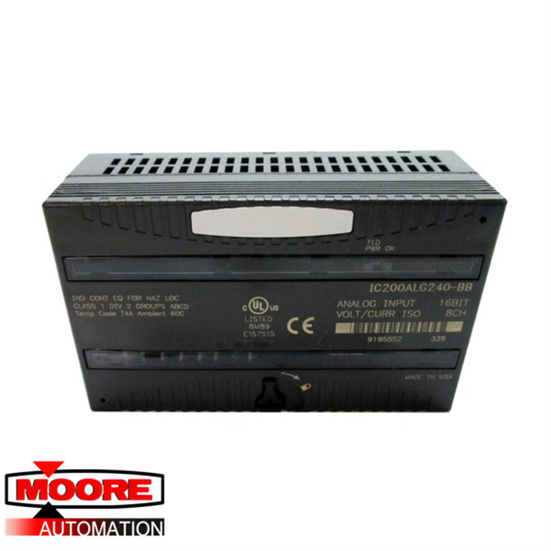 GE | IC200ALG240 | Đầu vào tương tự Điện áp/dòng điện 16 bit 8 kênh riêng biệt