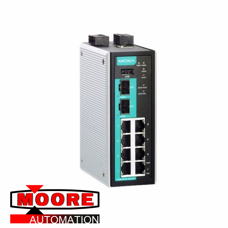 Bộ chuyển mạch bộ định tuyến Ethernet MOXA EDR-810-2GSFP-T