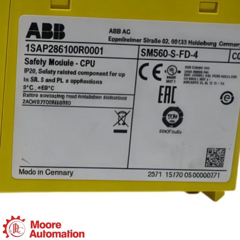 Mô-đun CPU an toàn ABB SM560-S-FD-4 AC500-S