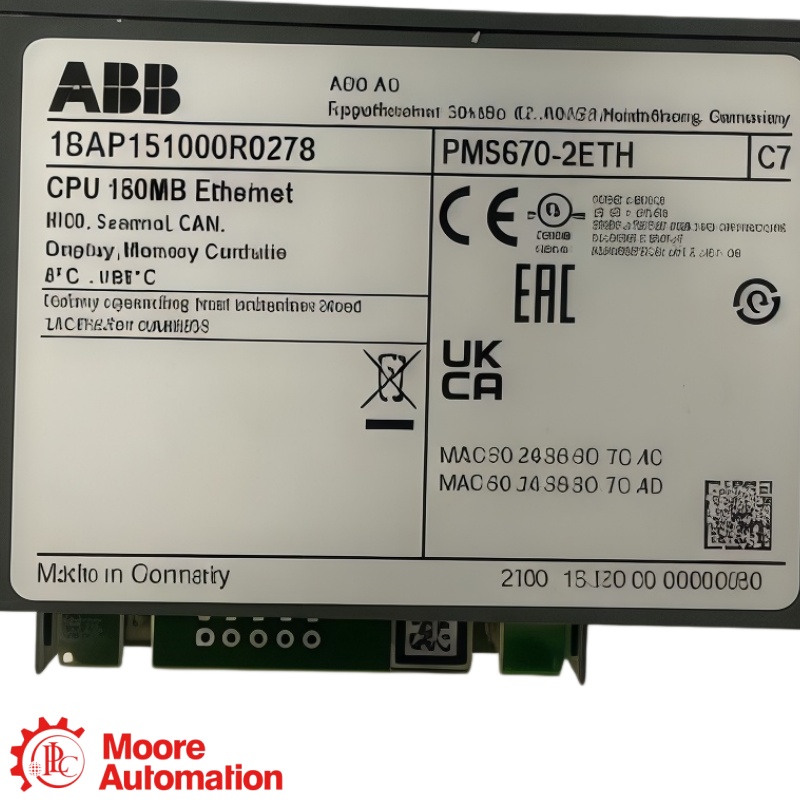 Mô-đun bộ xử lý ABB PM5670-2ETH AC500 V3