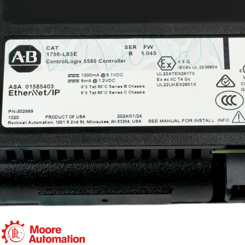 Bộ điều khiển quy trình PLC 1756-L83EP 5580