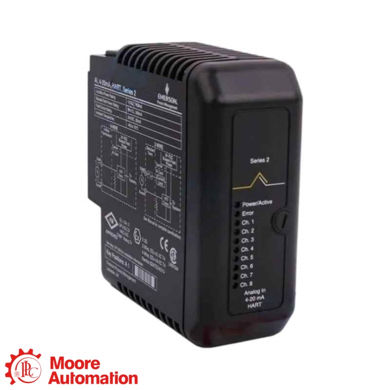 Card xuất tín hiệu tương tự HART 8 kênh Emerson VE4005S2B2 DeltaV với khối kết thúc I/O tích hợp cầu chì.
